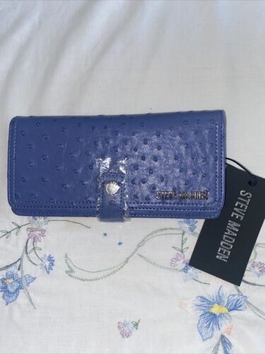STEVE MADDEN Woman's Wallet Bifold BALLEN-G Periwinkle Blue BEAUTIFUL !!!