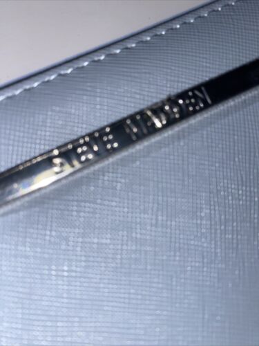 STEVE MADDEN WALLET WRISTLET BLUE SMOOTH TEXTURED~ORGANIZER~REAR FINDING!