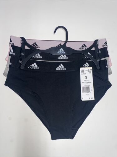 Adidas Women's 3-PK Cotton Hipster~Underwear 4A1H31 (Size S) NWT MSRP $36