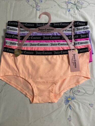 JUICY COUTURE JC4385~ 5 Pack SIGNATURE WAIST COMFY SEAMLESS HIPSTER PANTIES L