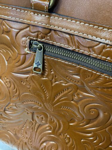 PATRICIA NASH ~ TOOLED Floral ~Florence LEATHER Tote P53207~ UNIQUE & SPACIOUS!