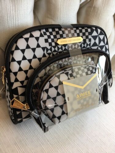 Aimee Kestenberg CHELSEA  3-Piece Set  OPTIC TILES  DESIGNER Cosmetic Bag