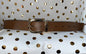 MICHAEL KORS BELT REVERSIBLE LUGGAGE/WHITE WITH MK LOGO GOLD "C" BUCKLE