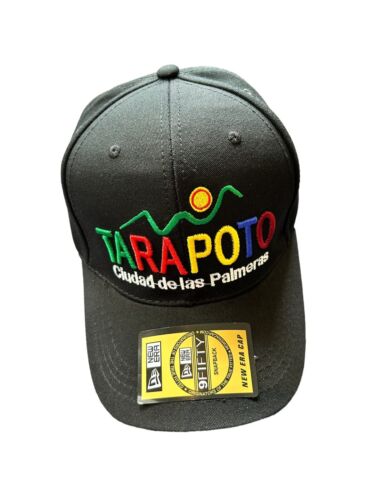 TARAPOTO~Peruvian Amazon Side~Hat Cap Blac Embroidered Multicolor Strap Back NEW