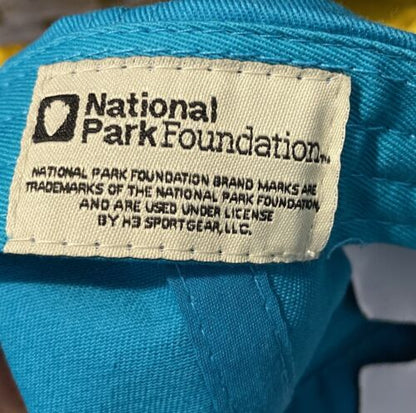 Zion National Park Cap Teal Blue Adjustable 100% Cotton H3 Headwear