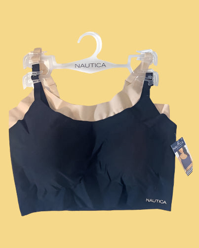 NÁUTICA 2PACK INTIMATES LOUNGE SIZE 1XL BRAS LASER CUT NT2066~BEAUTIFUL!