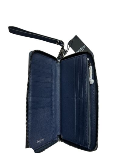 Botkier NY Cobble Hill Zip Ink Combo~Multicolor~Wristlet Wallet Leather MSRP$118