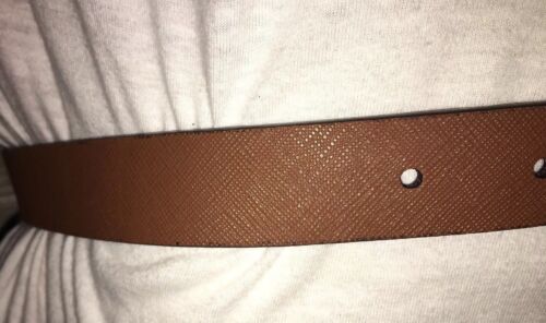 MICHAEL KORS BELT REVERSIBLE TAN/LUGGAGE WITH MK PRINTED LOGO SKINNY MK STYLE!!