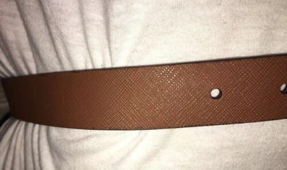 MICHAEL KORS BELT REVERSIBLE TAN/LUGGAGE WITH MK PRINTED LOGO SKINNY MK STYLE!!