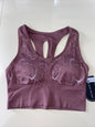 Women's Tahari Sport Rose Pink Sports Bra Size M G1 Removable Cups NEW-UNIQUE!
