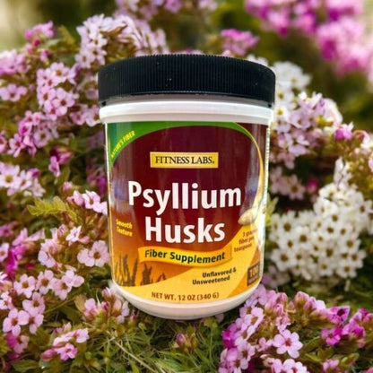 Fitness Labs Natures Psyllium Husks Fiber Supplement~Unsweetened 100 Servings