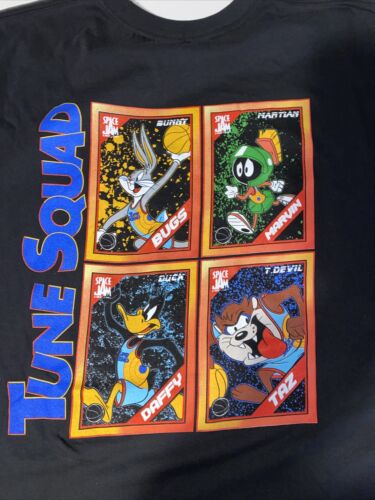 SPACE JAM - New Legacy Black T-Shirt XL  Bugs, Taz, Daffy, Marvin - Tune Squad