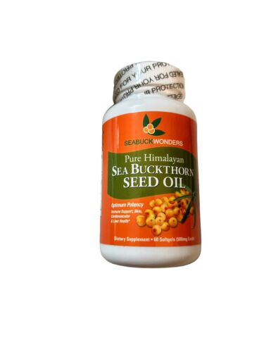 Seabuck Wonders Sea Buckthorn 1000 mg Oil-Omega 3, 6, & 9 Complete - 60 Softgels