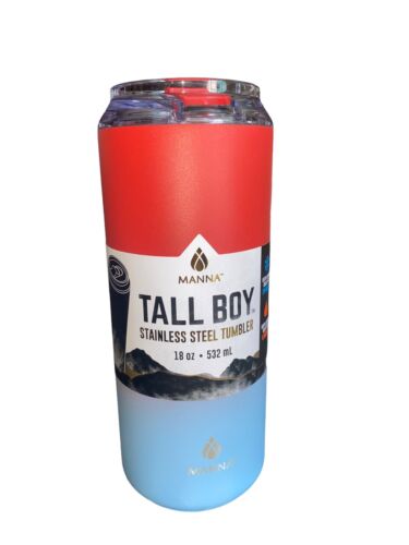 MANNA 18 oz TALL BOY TRAVELER INSULATED STAINLESS STEEL TUMBLER NEW AUTHENTIC