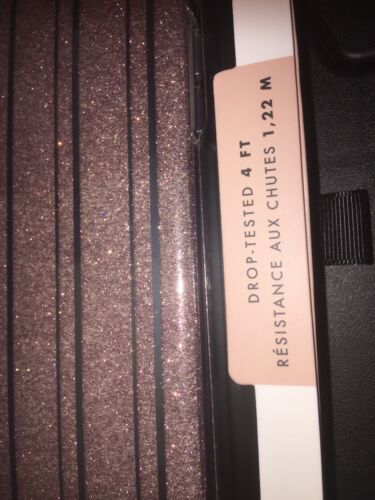 Rebecca Minkoff Metallic Stripe iPhone XR Case, Silver/Pink, iPhone XR NEW