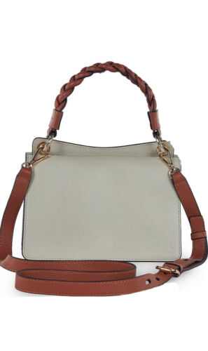 LODIS AVERY EAST/WEST LEATHER XBDY BAG~MUSHROOM CHESTNUT~UNIQUE STYLE ~REAR FIND
