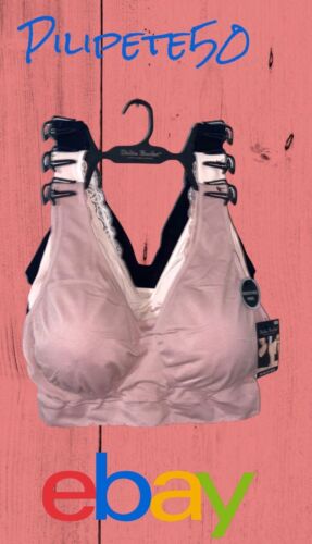 Delta Burke 3-Pack Seamless Bras Size 3X Soft Comfort Lounge Removable Pads