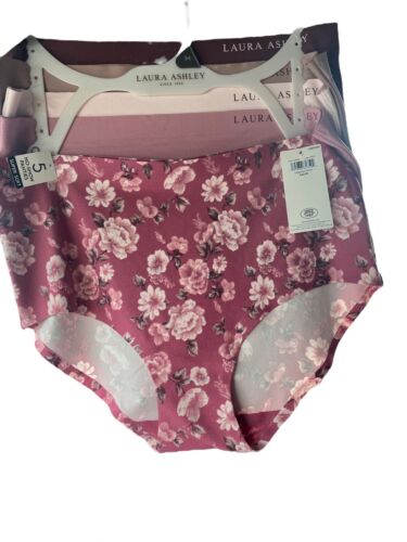 LAURA ASHLEY~5 Pack FIT PANTIES~MULTICOLOR~ STYLE # LS4063~ALL SIZES~GREAT FIT!