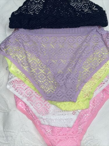 JUICY COUTURE Women’s Intimates Lace Cheeky Underwear Panties Size L 5 Pcs CUTE!