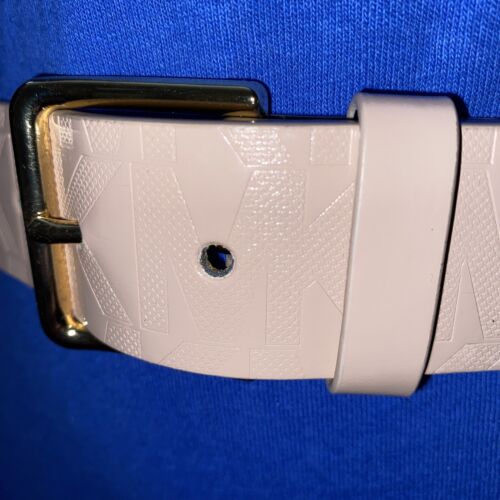 MICHAEL KORS BELT PINK WITH STAMPED MK LOGO AND GOLD BUCKLE JUST BEAUTIFUL!!