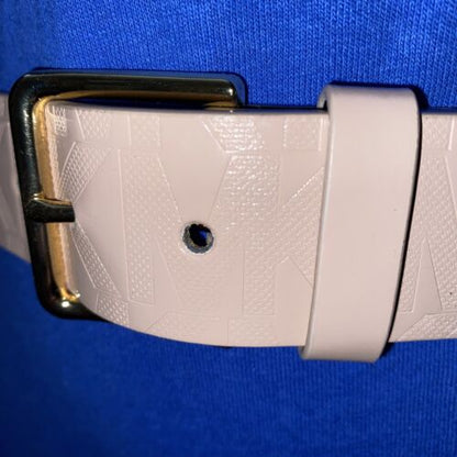 MICHAEL KORS BELT PINK WITH STAMPED MK LOGO AND GOLD BUCKLE JUST BEAUTIFUL!!