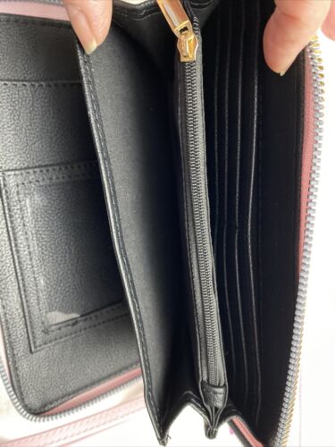 Betsey Johnson Zip Around Wristlet Wallet DESIGN BLUSH & Gold Hardware NWT