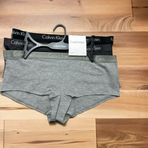 CALVIN KLEIN Women's 3 Pack Boyshort Underwear Panties Sz L~ QP2351X-062  CUTE!￼