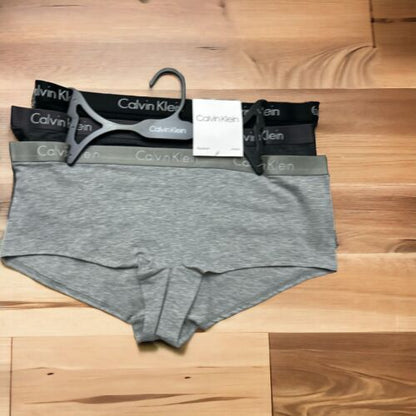 CALVIN KLEIN Women's 3 Pack Boyshort Underwear Panties Sz L~ QP2351X-062  CUTE!￼