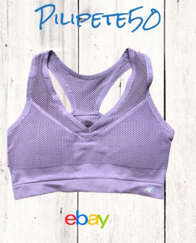 New Balance Sports Bra Cashmere Lilac Style 7454 Removable Cups Size XLarge