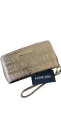 STEVE MADDEN WALLET WRISTLET METALIC ROSE GOLD STAMPED LOGO ~VERY CLASSY!!