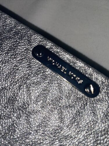 Michael Kors Women’s Belt  Fanny Pack MK Signature Logo SILVER/GRAY- L/XL UNIQUE