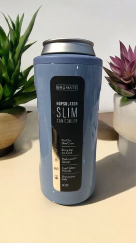 BRUMATE HOPSULATOR SLIM CAN COOLER 12oz. DENIM BLUE-NEW! Tumbler 12oz~COOL!