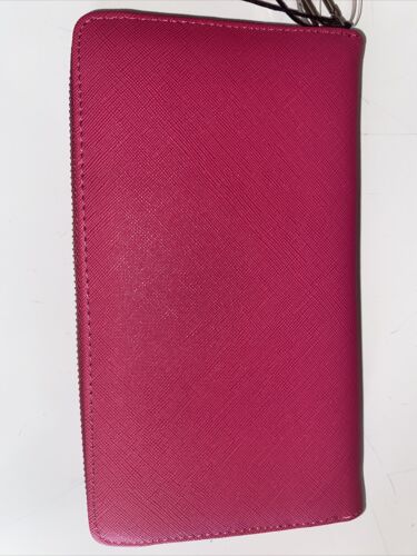 STEVE MADDEN WALLET WRISTLET PINK (HOT PINK) SMOOTH TEXTURED