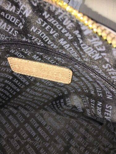 Steve Madden handbag BMarilyn Color Mushroom Stamped Logo Gold Hardware UNIQUE!