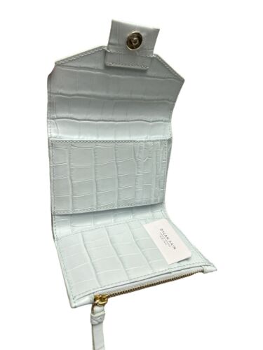 DYLAN KAIN~The Helena Wallet~Love Studio MLB+NYC~Powder Blue/Light Gold~DKSLG150