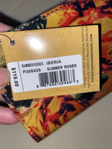 Patricia Nash Iberia Summer Roses Leather Wallet  $119 MRSP NEW