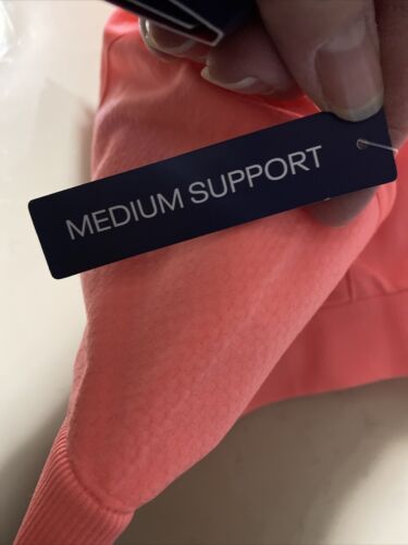 Reebok Tone Seamless Bra Electric Coral Heather Medium Support XLarge MSRP $40