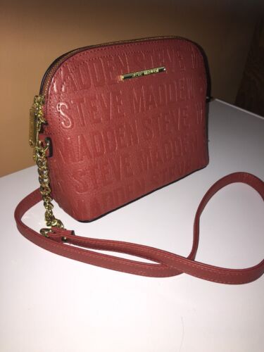 Steve Madden handbag BMaggie Persimmon Dome Stamped Handbag Crossbody New