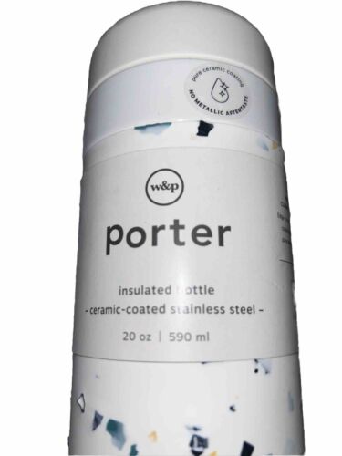 W&P Porter Insulated Bottle 20 oz Cream Terrazzo| Clean Taste Ceramic Coating