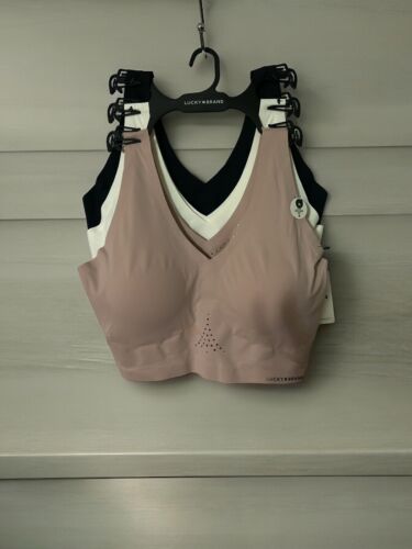 Lucky Brand Set Of 3~Seamless Laser Cut Bra LVD60252~Sz.XL~Multicolor~UNIQUE $84