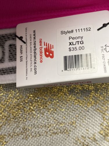 New Balance Medium Impact Sports Bra Peony/Black Style 111152  Size XL NEW