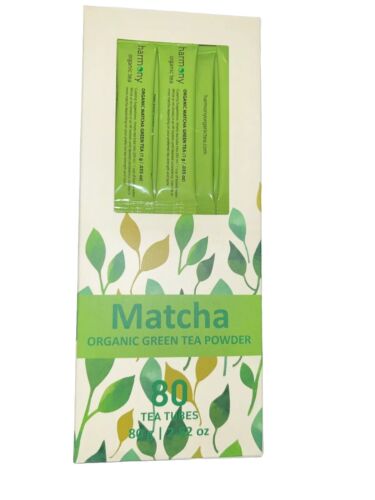 MATCHA Organic Green Tea Powder 80 Tea Tubes Per Box-Boxes Harmony Pure~TASTY