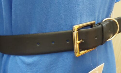 JUICY COUTURE BELT BLACK WITH GOLD BUCKLE AND GOLD LOOP AND JUICY CHARM SWEET!!!