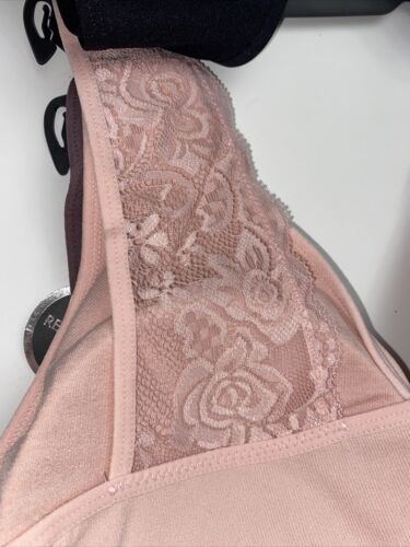 Delta Burke 3-Pack Seamless Bras Size 2X Soft Comfort Lounge Removable Pads