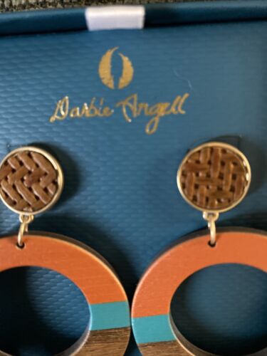 DARBIE ANGELL ~Earrings ~ Multicolor ~ Gold ~Tone Fashion Designer NIB ~ UNIQUE
