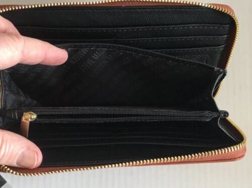 STEVE MADDEN WALLET WRISTLET COGNAC SMOOTH TEXTURED FANTASTIC!!!!