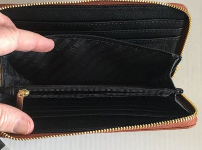 STEVE MADDEN WALLET WRISTLET COGNAC SMOOTH TEXTURED FANTASTIC!!!!