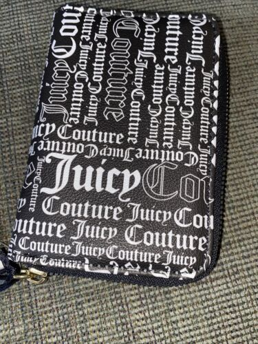 Juicy Couture Pink Denim Black & White Medium Z/A Women Bifold Wallet~STYL ISH