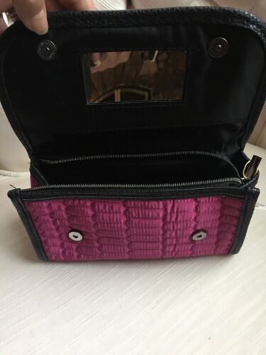 Aimee Kestenberg LANGLEY Pink/Quilt SILVER Pyramid Zip FoldOver T00200 MSRP $24