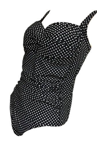 NIP TUCK Swimsuit Style NY2902SPB Sorrento Spot Black Two Pieces NWT